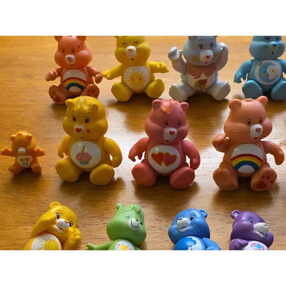 Vintage Kenner Care Bears With cousin Racoon Poseable Lot Of 20 Figures 1980's